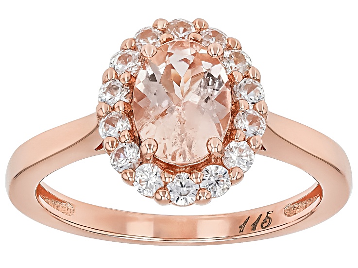115th Anniversary Peach Morganite 18k Rose Gold Over Sterling