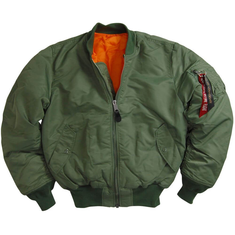 Alpha MA-1 Nylon Flight Jacket - Sage Green - MyPilotStore.com