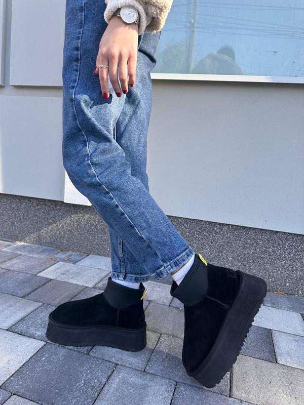 Угги угги угги ugg classic mini dipper boot black — цена 4200 грн
