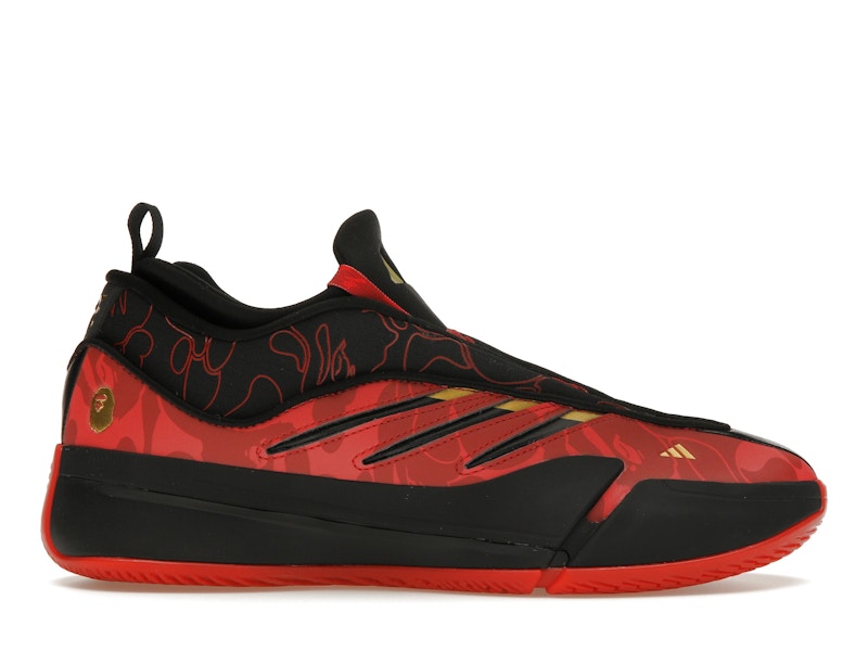 adidas Dame 9 Bape Black Red Men's - IH0786 - US