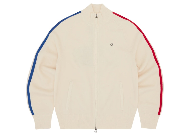 Corteiz Knit Zip Up Fleece Cream Men's - SS23 - US