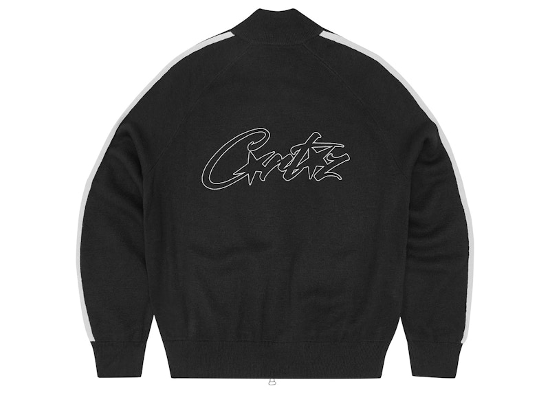 Corteiz Knit Zip Up Fleece Black Men's - FW23 - US