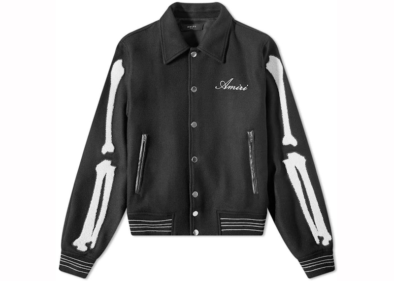 AMIRI Bones Varsity Jacket Black Men's - US