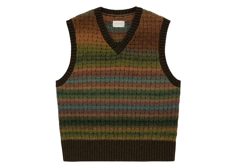 Aime Leon Dore Gradient Basketweave Knit Vest Multicolor Men's