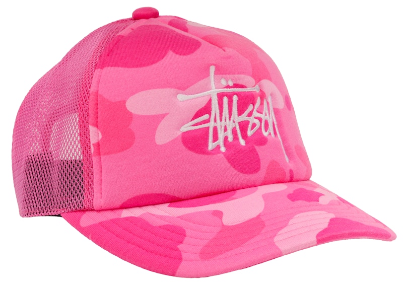 BAPE x Stussy Trucker Cap Pink - SS22 - US