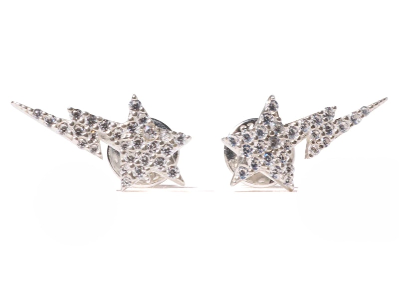 BAPE Sta Earrings Silver Men's - SS24 - US