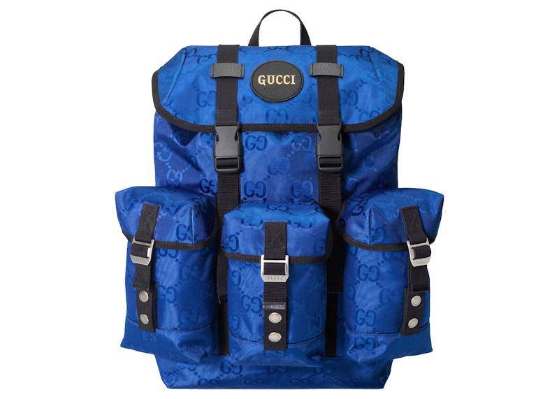 Gucci Off The Grid Backpack Blue in Econyl Nylon with Palladium