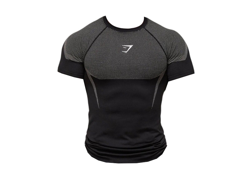 Gymshark Onyx 5.0 Seamless T-shirt Black/Light Grey Men's - SS25 - US