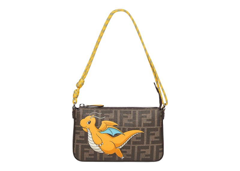 Fendi x FRGMT x Pokemon FF Fabric Bag Baguette Pouch Multicolor in