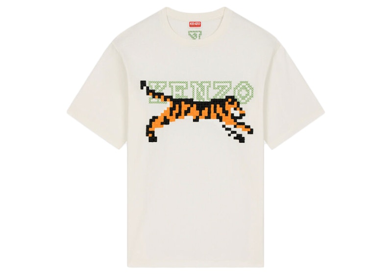 KENZO x Nigo Tiger Pixel Oversized T-Shirt Off White Men's - SS23 - US