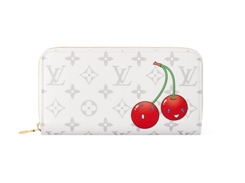 Louis Vuitton x Takashi Murakami Cherry Zippy Wallet White