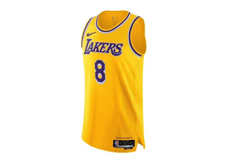 Nike LA Lakers Kobe Bryant #8 Leave A Legacy Jersey Yellow Men's