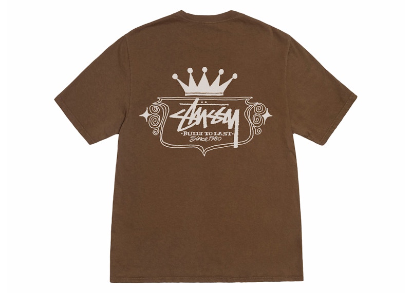 Stussy Built To Last Pigment Dyed Tee Brown Men's - SS24 - US