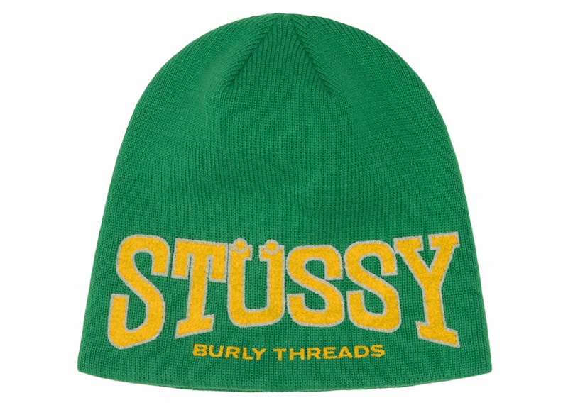 Stussy Burly Threads Skullcap Green Men's - SS24 - US