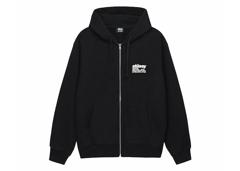 Stussy DNA Zip Hoodie Black Men's - SS24 - US