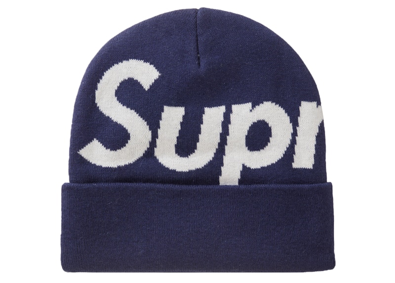 Supreme Big Logo Beanie Beanie (FW23) Navy - FW23 - US
