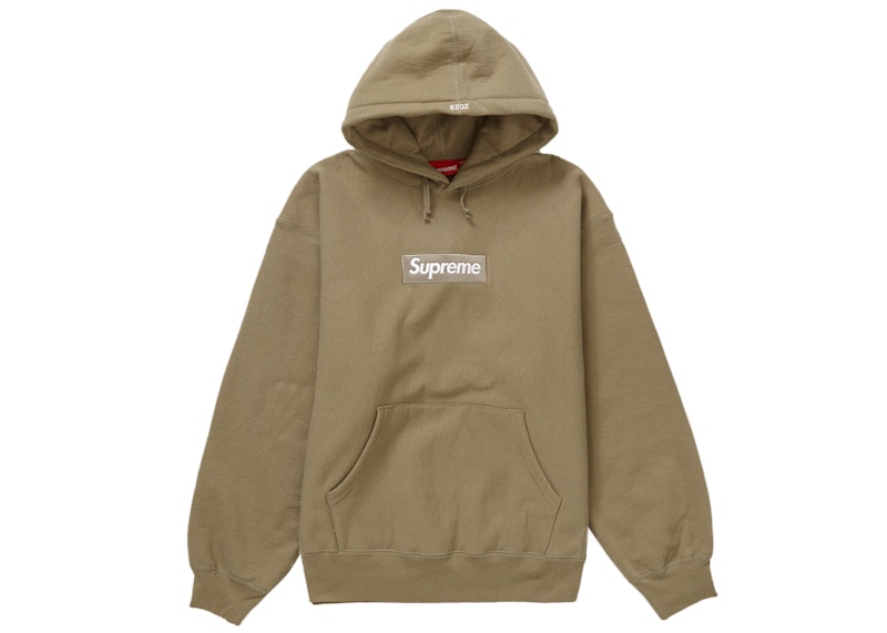 Supreme Box Logo Hooded Sweatshirt (FW23) Dark Sand Men's - FW23 - US