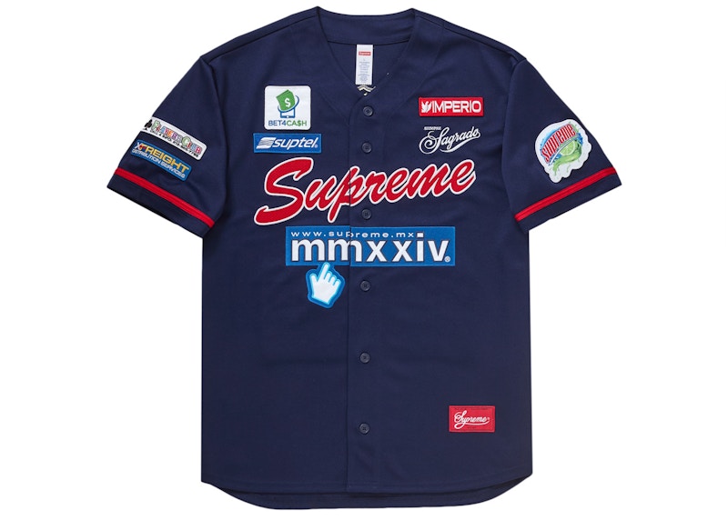 Supreme Chosen One Baseball Jersey Navy Men's - SS24 - US