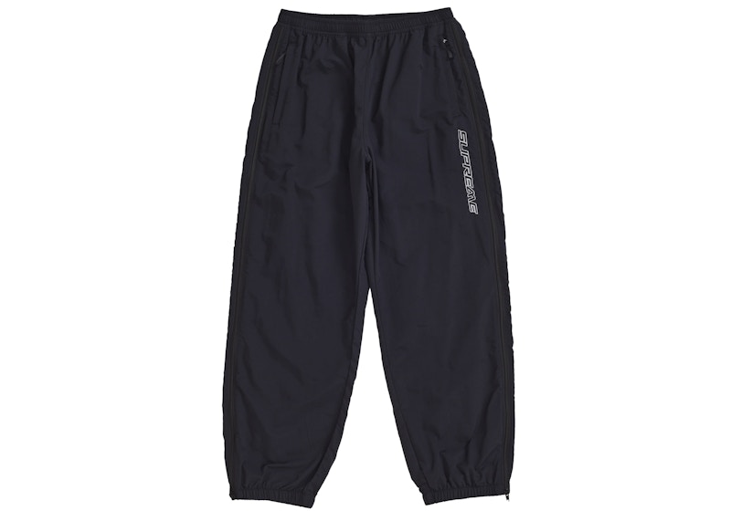 Supreme Contrast Zip Warm Up Pant Black Men's - SS25 - US