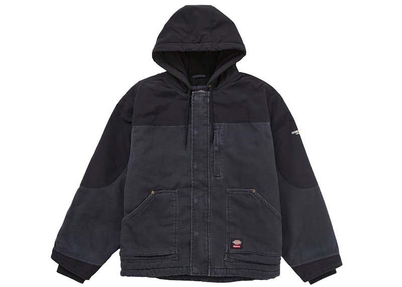 Supreme Dickies Cordura Hooded Work Jacket Black Denim Men's