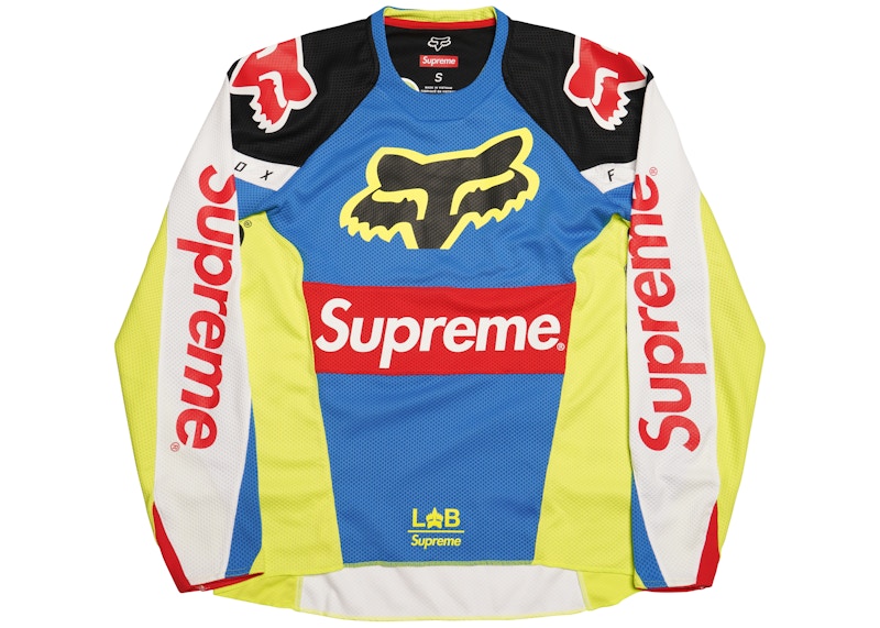supreme fox racing moto jersey L 赤 red