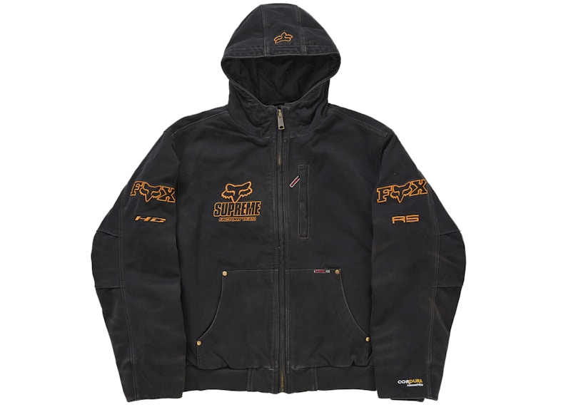 Supreme Fox Racing Hooded Work Jacket Black Men's - FW25 - US