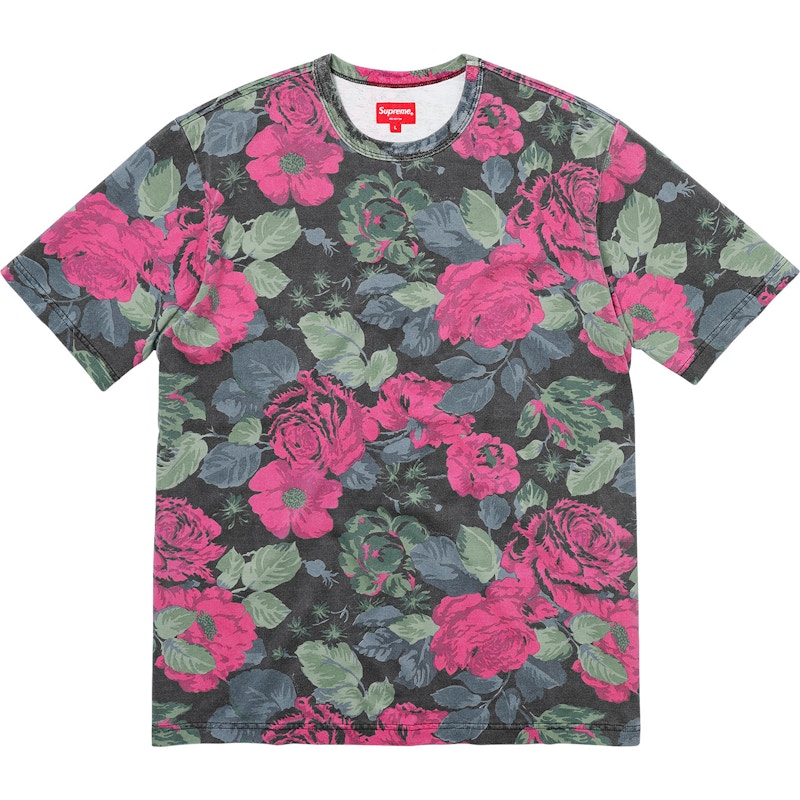 Supreme Flowers Tee Black Men's - SS18 - US