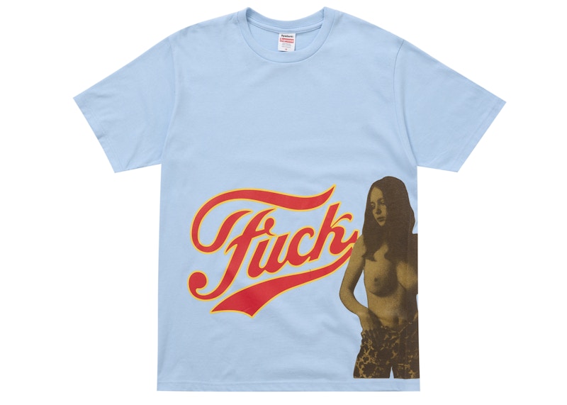 Supreme Hysteric Glamour Fuck Tee Light Blue Men's - FW24 - US