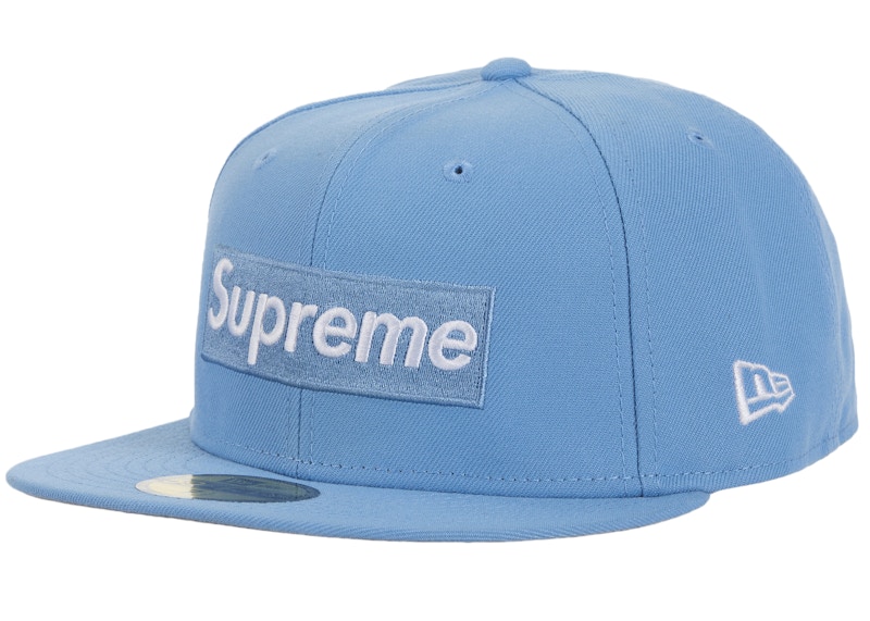 Supreme MLB Teams Box Logo New Era 59Fifty Cap Light Blue - FW25 - US