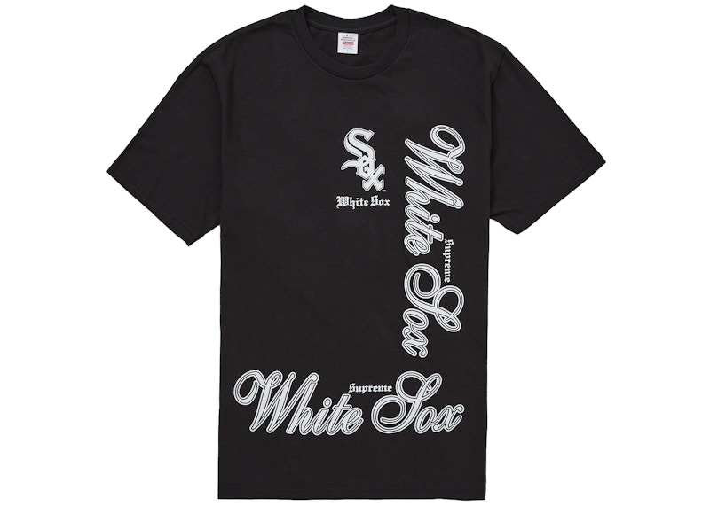 Supreme MLB Teams Sox Tee Black Men's - FW25 - US