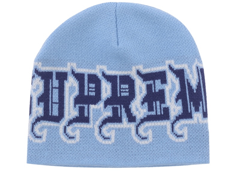 Supreme New Era Outline Beanie Light Blue - FW25 - GB