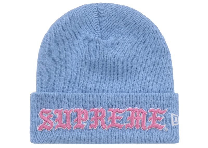 Supreme New Era Old English Beanie Blue - FW25 - US