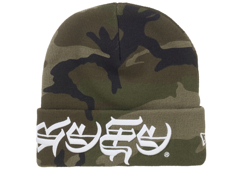 Supreme New Era Blackletter Beanie Woodland Camo - SS25 - US