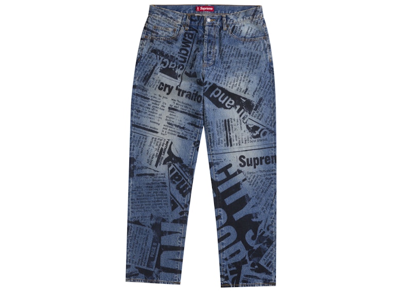 Supreme Regular Jean (SS25) Newspaper Men's - SS25 - US