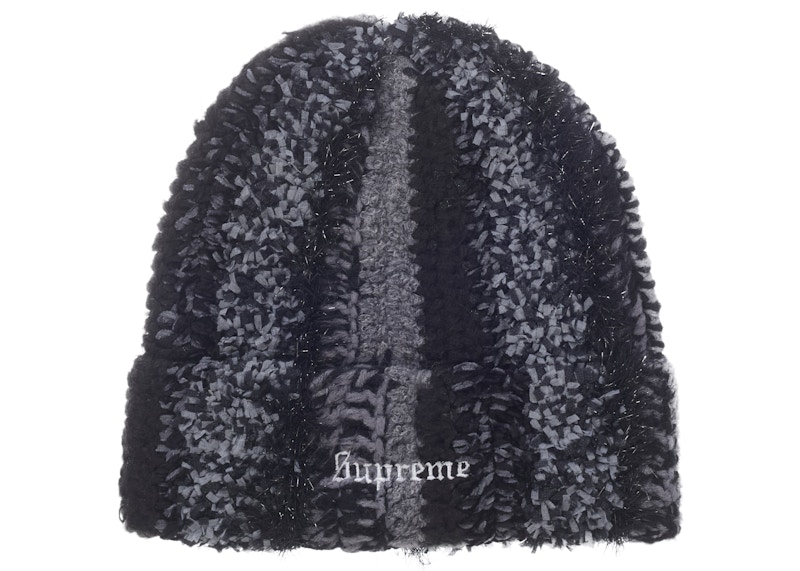 Supreme Tinsel Stripe Beanie Black - FW25 - US