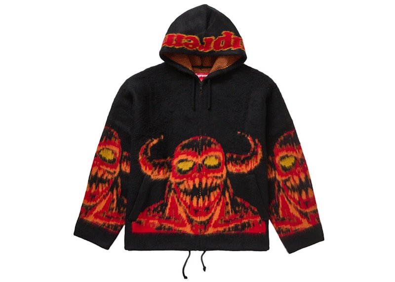 Supreme Toy Machine Zip Up Hooded Sweater Black Men's - SS24 - US