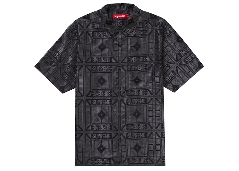 Supreme Tray Jacquard S/S Shirt Black Men's - SS24 - US