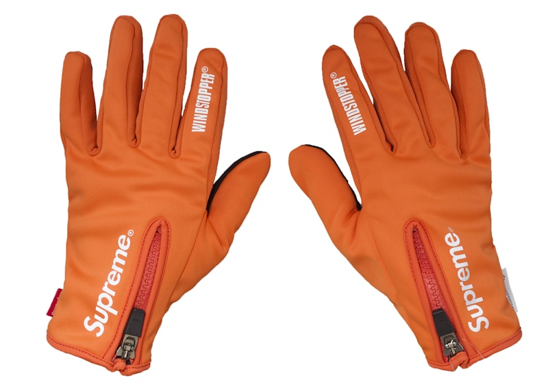 Supreme WINDSTOPPER Zip Gloves Orange - FW24 - US
