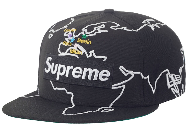 Supreme Worldwide Box Logo New Era Hat Black - FW23 - US