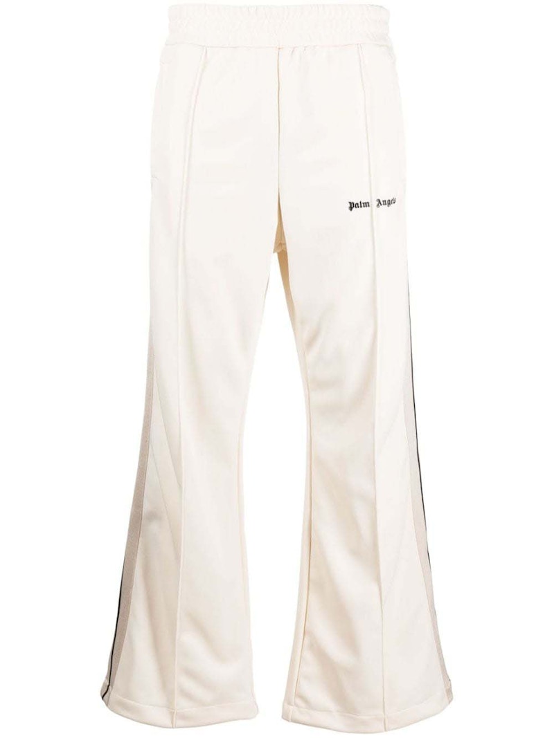 Palm Angels Monogram Flared Track Pants White Men's - FW23 - US