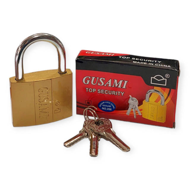 Замок навесной GUSAMI CGU266 №63 золотистый 60 мм, цена: 163