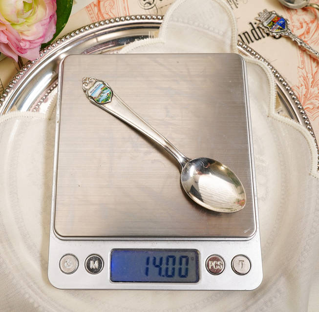 Коллекционная серебряная ложка Rheinfall, Швейцария, серебро 800