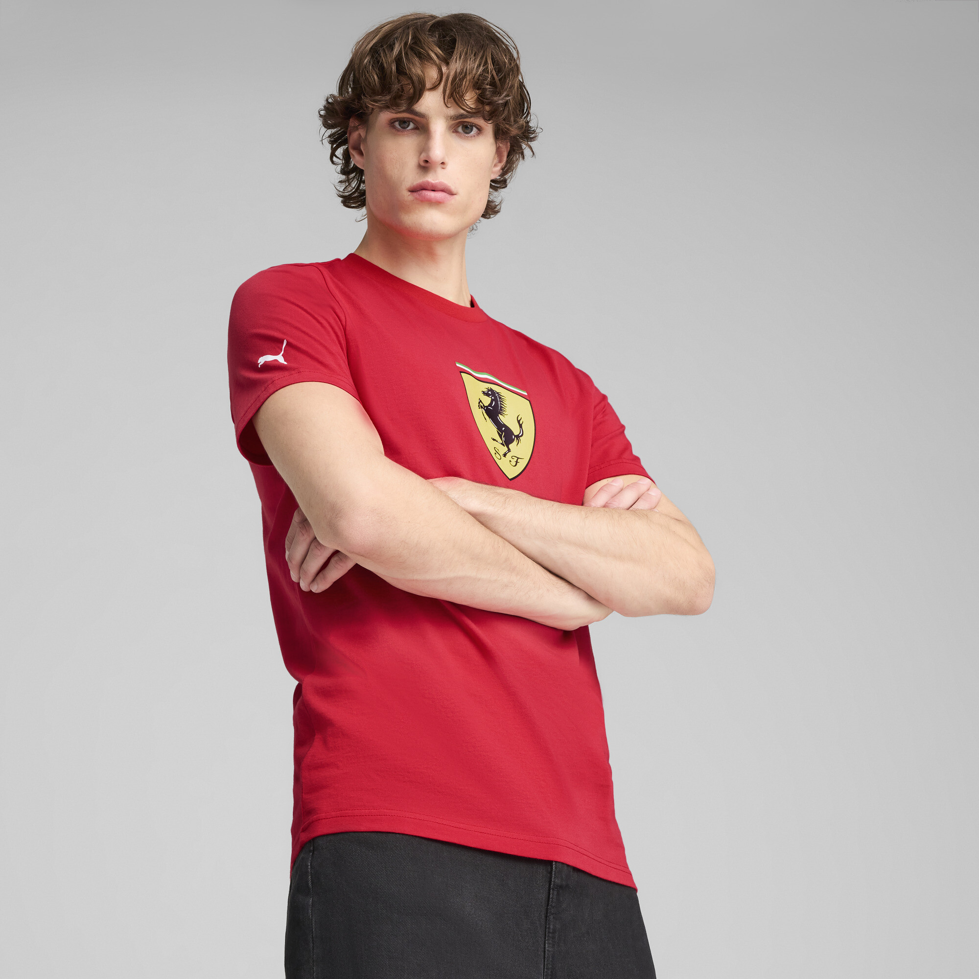 Scuderia Ferrari HP Race Coloured Big Shield Tee Men | T-shirts