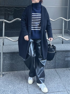 Curensology(カレンソロジー)/フェイクラムスキンカーヴィーパンツを