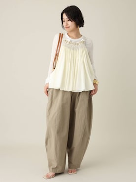 Curensology(カレンソロジー)/コットンシルクギャザーキャミソールを