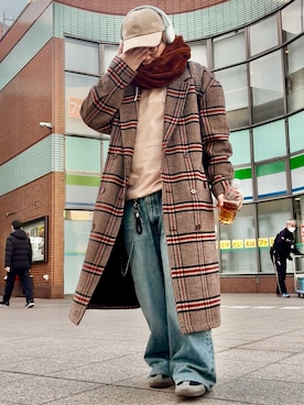 ビーバーメルトン オーバーサイズ ロングダブルチェスターコート (EMMA