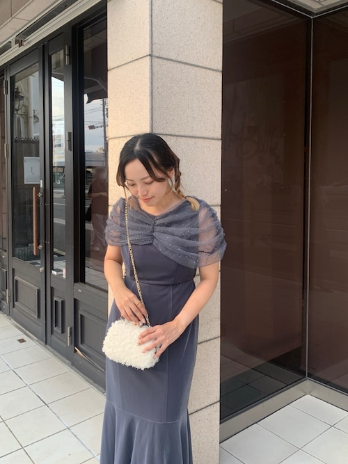 チュールケープデザインマーメイドドレス（ドレス）｜Dorry Doll