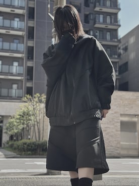 REFLEM/レフレム』メッシュ切替ハイネックジャージパーカーを使った