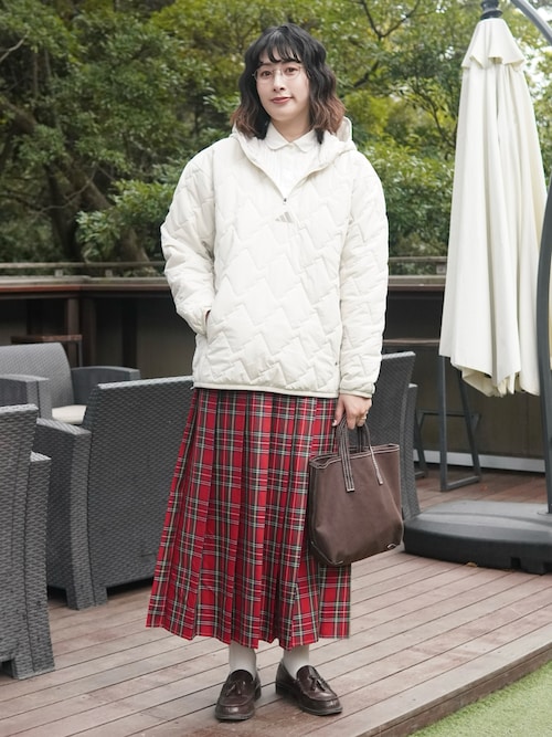 forksy.】チェックプリーツAラインロングスカート（スカート）｜forksy