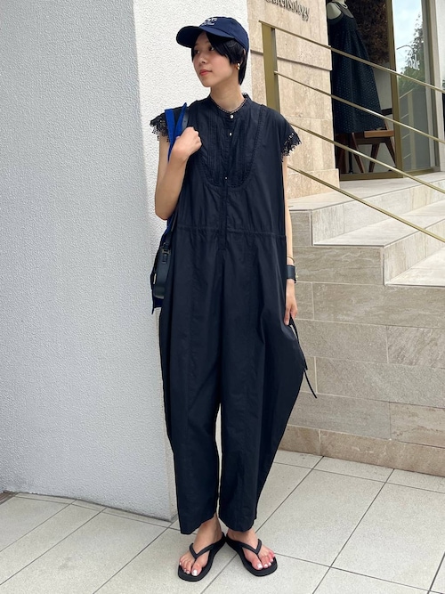 Curensology(カレンソロジー)/コットンレースオールインワン（つなぎ